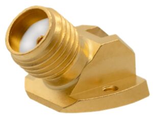 Angled RF connector