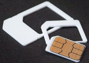 SIM card with adapters